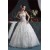 Ball Gown Sleeveless Satin Organza Fine Netting Lace Wedding Dresses 2030607
