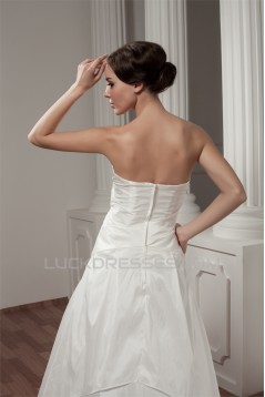 Breathtaking Satin Sleeveless Sweetheart A-Line Wedding Dresses 2030644