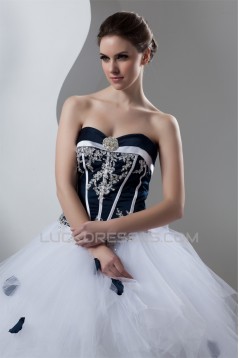 Charming Satin Organza Princess Sweetheart Sleeveless Wedding Dresses 2030651