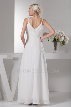 Chiffon Silk like Satin A-Line Sleeveless Beaded Wedding Dresses 2030656