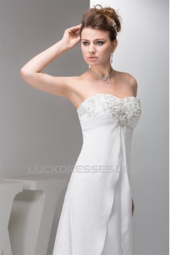 Chiffon Silk like Satin Sweetheart Beaded Sequin Sweet Wedding Dresses 2030658