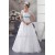 A-Line Sleeveless Satin Strapless Wedding Dresses with A Lace Jacket 2030699