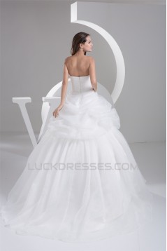 Ball Gown Sleeveless Sweetheart Satin Sweet Wedding Dresses 2030700