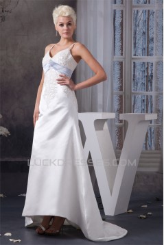 A-Line Spaghetti Straps Sleeveless Lace Wedding Dresses 2030718