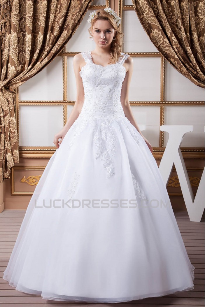 Great Satin Beaded Lace Sweetheart Ball Gown Wedding Dresses 2030729