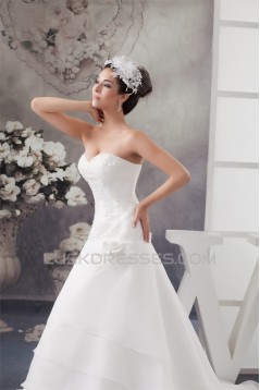 Latest Design Sleeveless Sweetheart A-Line Lace Wedding Dresses 2030763