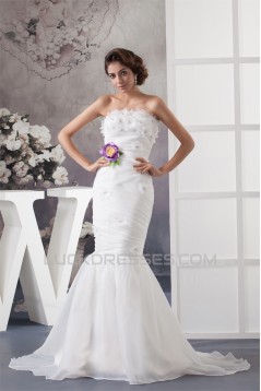 Mermaid/Trumpet Strapless Court Train Most Beautiful Wedding Dresses 2030768