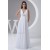 New Design A-Line Sleeveless Chiffon V-Neck Beaded Floor-Length Wedding Dresses 2030787