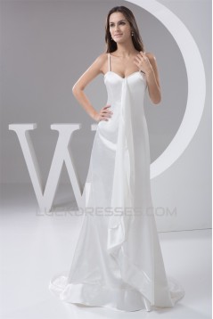 New Design Sweetheart Sleeveless Spaghetti Strap Beaded Wedding Dresses 2030789