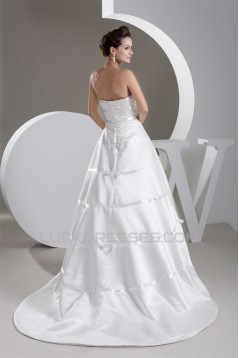 New Design Sleeveless Strapless Satin Taffeta Wedding Dresses 2030797