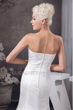 New Style Trumpet/Mermaid Sleeveless Strapless Lace Wedding Dresses 2030803