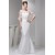 Portrait 3/4 Length Sleeve Satin Taffeta Fine Netting New Arrival Wedding Dresses 2030821