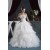 Princess Sleeveless Ball Gown Satin Organza Strapless Wedding Dresses 2030826