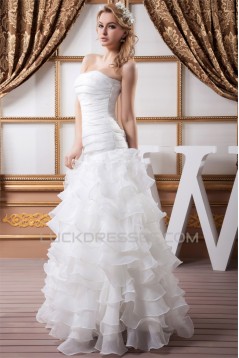 A-Line Sleeveless Soft Sweetheart Most Beautiful Wedding Dresses 2030831