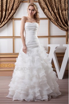 A-Line Sleeveless Soft Sweetheart Most Beautiful Wedding Dresses 2030831