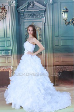Satin Sleeveless Sweetheart Ball Gown New Arrival Wedding Dresses 2030876