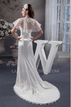 Silk like Satin Soft Sweetheart Mermaid/Trumpet Sweet Lace Wedding Dresses 2030904