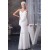 Sheath/Column Spaghetti Strap Chiffon Floor-Length Wedding Dresses 2030905
