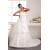 A-Line Strapless Satin Netting Wedding Dresses 2030910