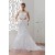 Sleeveless Satin Lace Organza A-Line Sweetheart Beaded Wedding Dresses 2030939