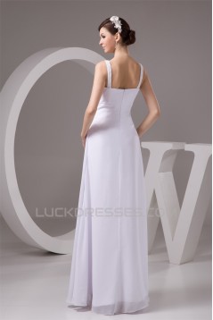 Sheath/Column Chiffon Floor-Length Wedding Dresses Maternity Wedding Dresses 2030951