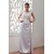 Sleeveless V-Neck Elastic Woven Satin Sheath/Column Wedding Dresses 2030974