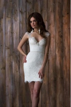 Lace Tulle Sleeveless Wedding Dresses Bridal Gowns 3030052