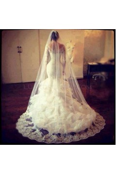 Long Sleeves Mermaid Lace Wedding Dresses Bridal Gowns 3030081