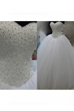 Ball Gown Sparkly Tulle Sweetheart Wedding Dresses Bridal Gowns 3030150