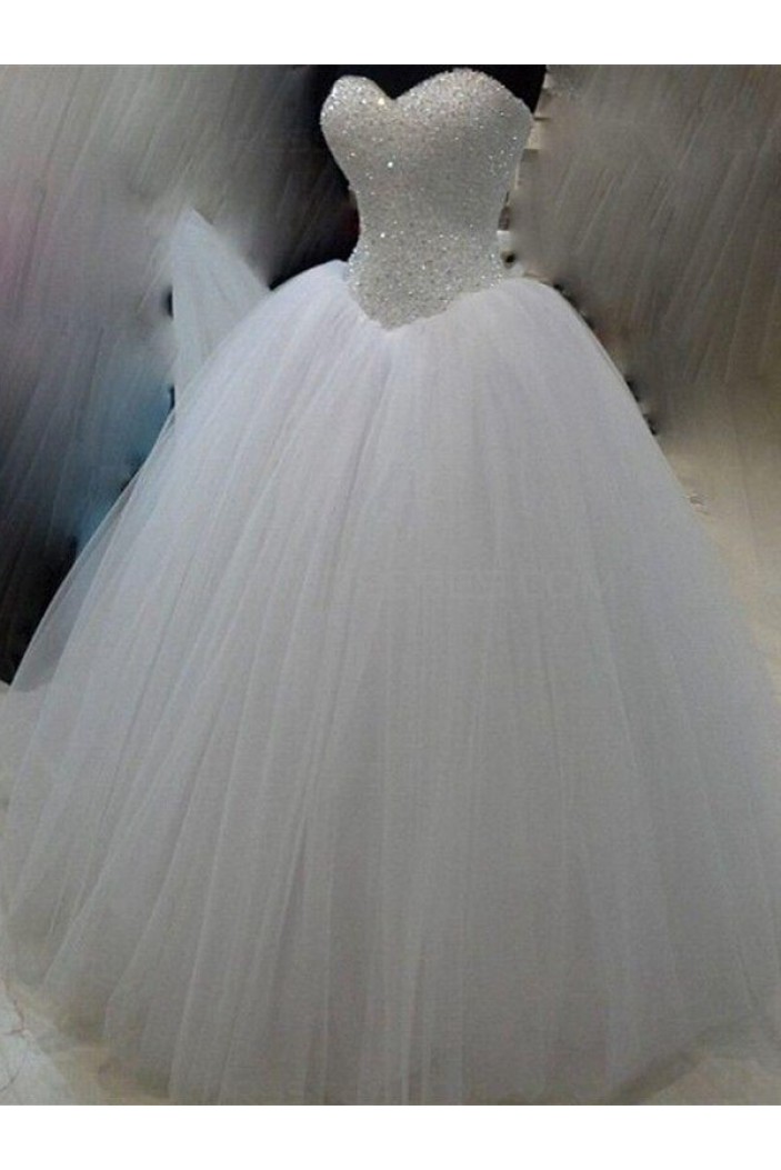 Ball Gown Sparkly Tulle Sweetheart Wedding Dresses Bridal Gowns 3030150