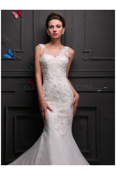 Mermaid Lace Sleeveless Wedding Dresses Bridal Gowns 3030151