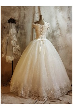 Ball Gown Off-the-Shoulder Lace Wedding Dresses Bridal Gowns 3030170