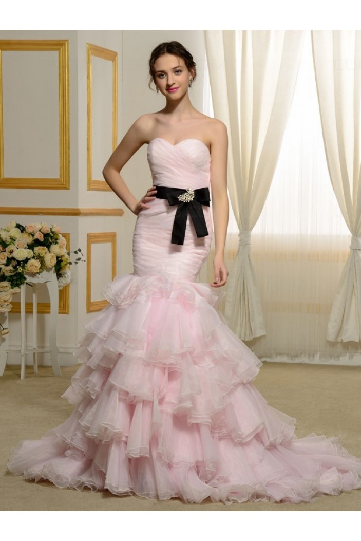 Mermaid Sweetheart Pink Wedding Dresses Bridal Gowns 3030174