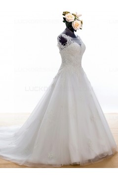 A-Line Lace Wedding Dresses Bridal Gowns 3030175