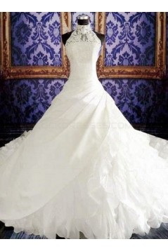 Halter Lace Wedding Dresses Bridal Gowns 3030211