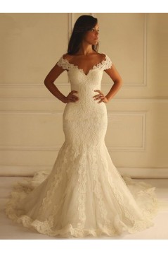Lace Mermaid Off-the-Shoulder Wedding Dresses Bridal Gowns 3030314